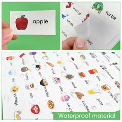 Educational English Word Stickers for Kids - Fruit Food Animal Family Learning