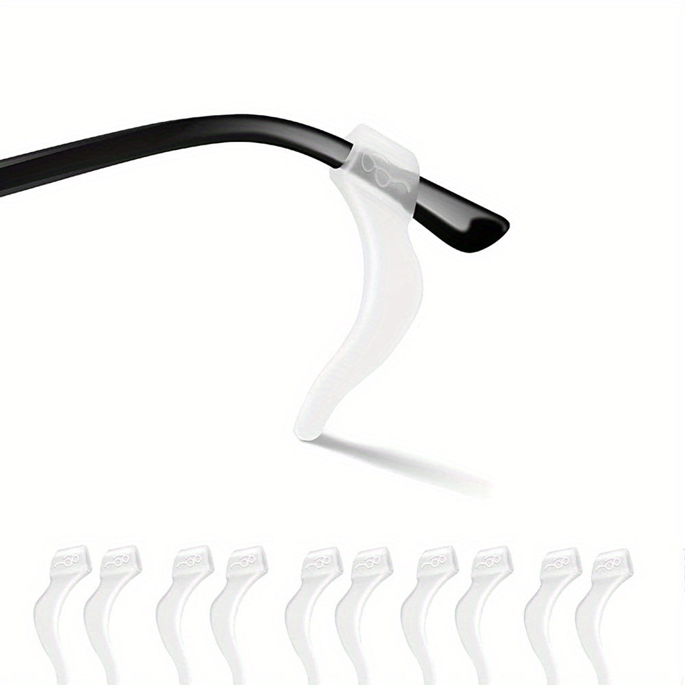 5 Pairs Non-Slip Eyeglass Ear Grips - Soft Silicone Glasses Sleeve Holder