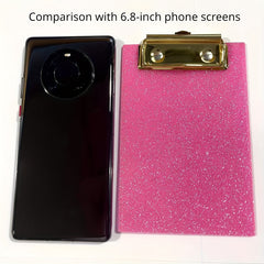 Glitter Acrylic Clipboard for Office School Use
