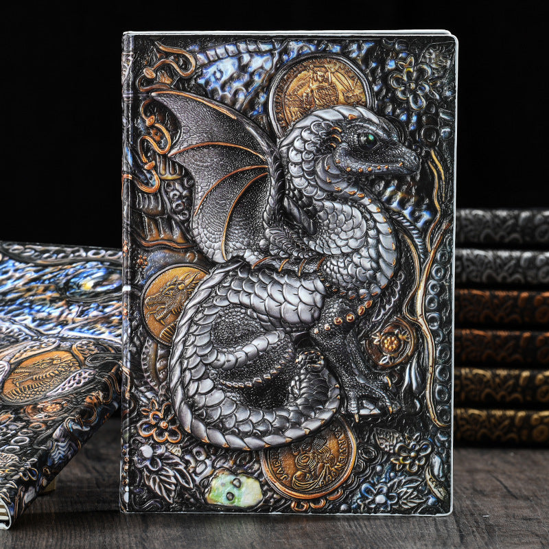 Vintage Dragon A5 Embossed Journal Dinosaur Notepad Travel Planner