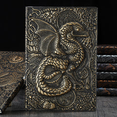 Vintage Dragon A5 Embossed Journal Dinosaur Notepad Travel Planner