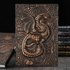 Vintage Dragon A5 Embossed Journal Dinosaur Notepad Travel Planner
