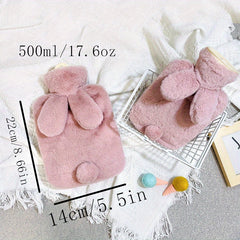 500ml Rabbit Plush Hot Water Bottle for Travel
