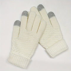 Winter Thickened Warm Wool Gloves Outdoor Windproof Cycling Gloves