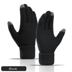 Winter Thickened Warm Wool Gloves Outdoor Windproof Cycling Gloves