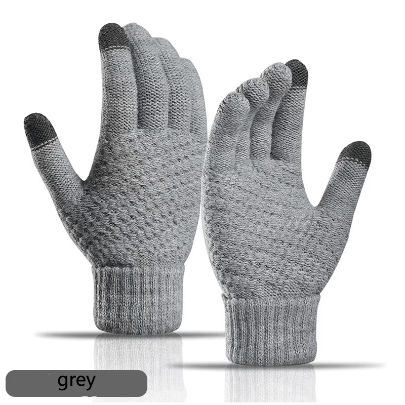 Winter Thickened Warm Wool Gloves Outdoor Windproof Cycling Gloves