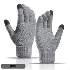 Winter Thickened Warm Wool Gloves Outdoor Windproof Cycling Gloves