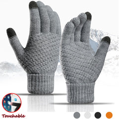 Winter Thickened Warm Wool Gloves Outdoor Windproof Cycling Gloves