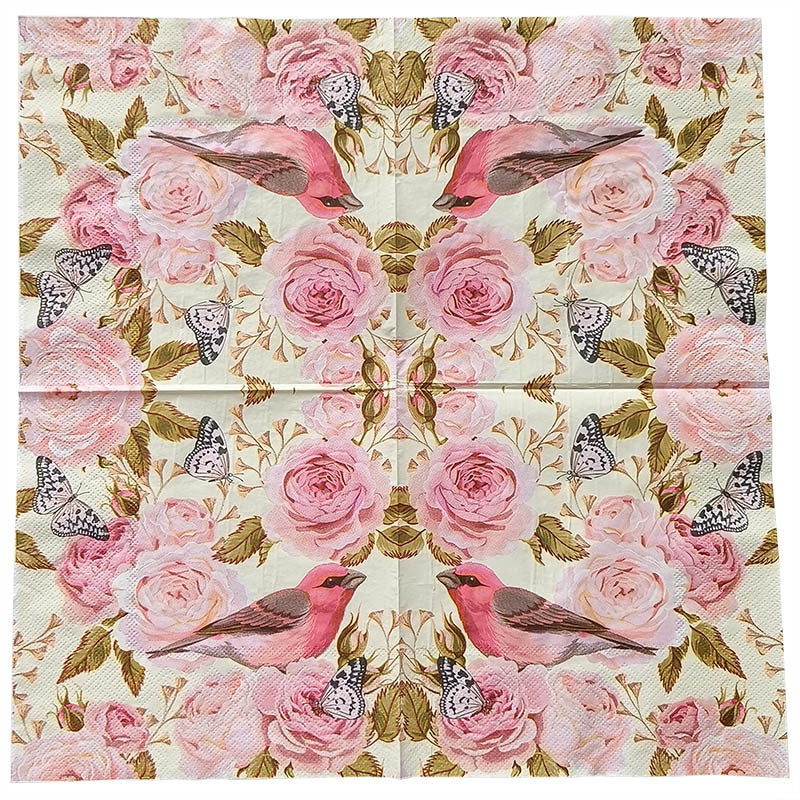 20pcs Western Food Printed Napkins Square Animal Creative Decorative Paper