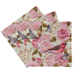 20pcs Western Food Printed Napkins Square Animal Creative Decorative Paper