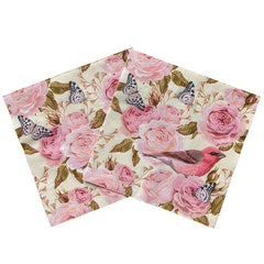 20pcs Western Food Printed Napkins Square Animal Creative Decorative Paper