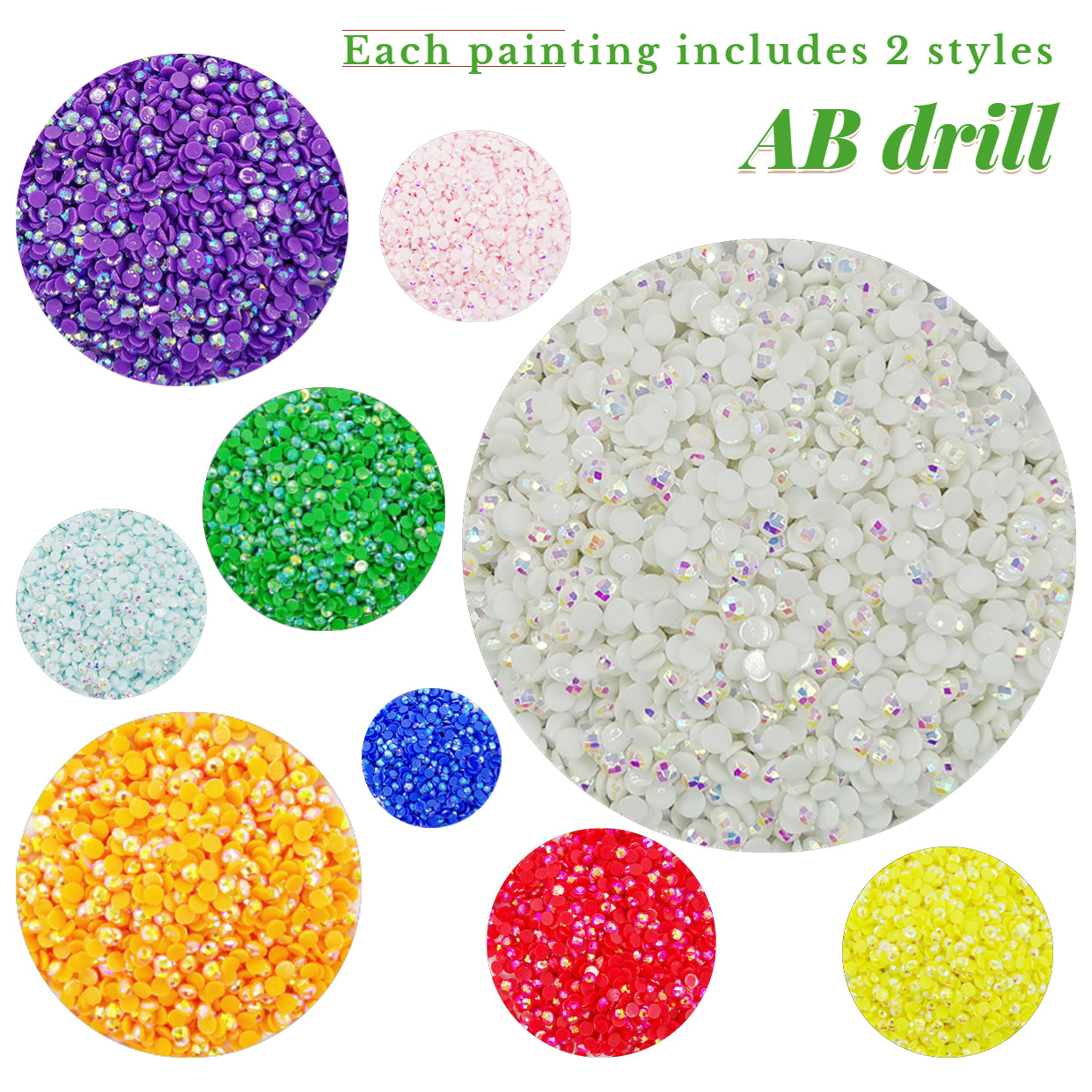 35x35cm Flocked Canvas Diamond Painting with AB Drills & Tools