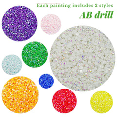 35x35cm Flocked Canvas Diamond Painting with AB Drills & Tools