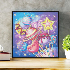 35x35cm Flocked Canvas Diamond Painting with AB Drills & Tools