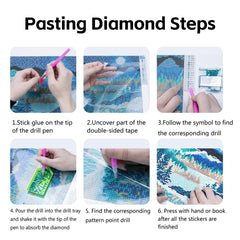 35x35cm Flocked Canvas Diamond Painting with AB Drills & Tools