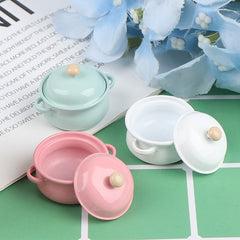 1pc Dollhouse Mini Metal Cooking Stockpot Dollhouse Cookware Mini Candy Stockpot