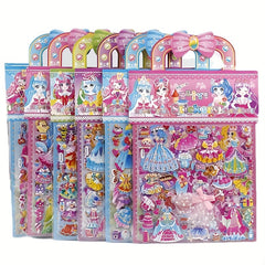Stickers Activity Books Set Dress Up Dolls 3D Stickers