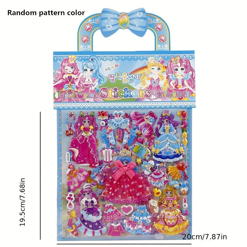 Stickers Activity Books Set Dress Up Dolls 3D Stickers