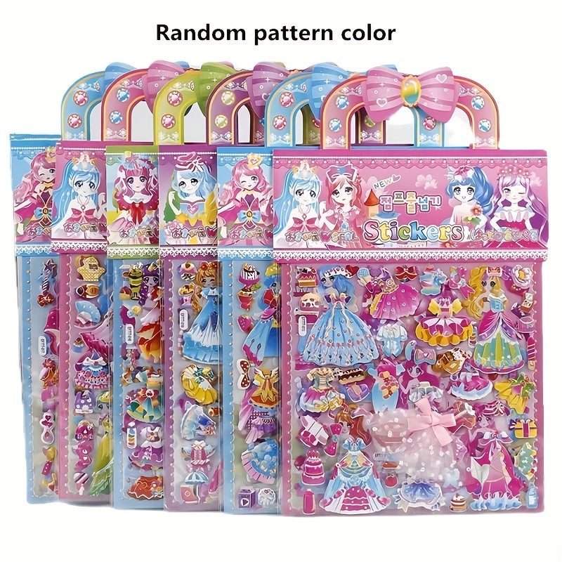 Stickers Activity Books Set Dress Up Dolls 3D Stickers