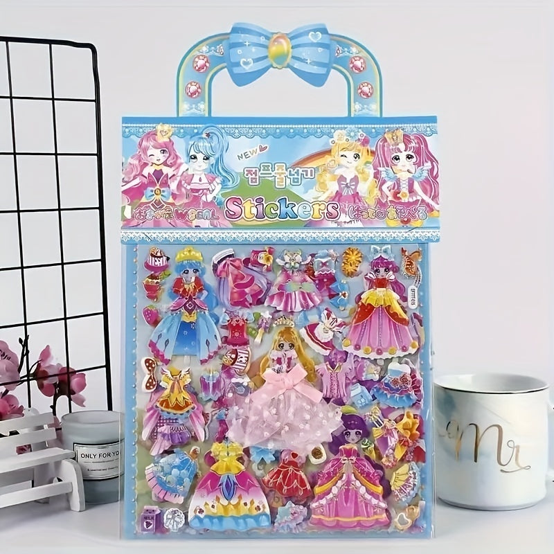 Stickers Activity Books Set Dress Up Dolls 3D Stickers