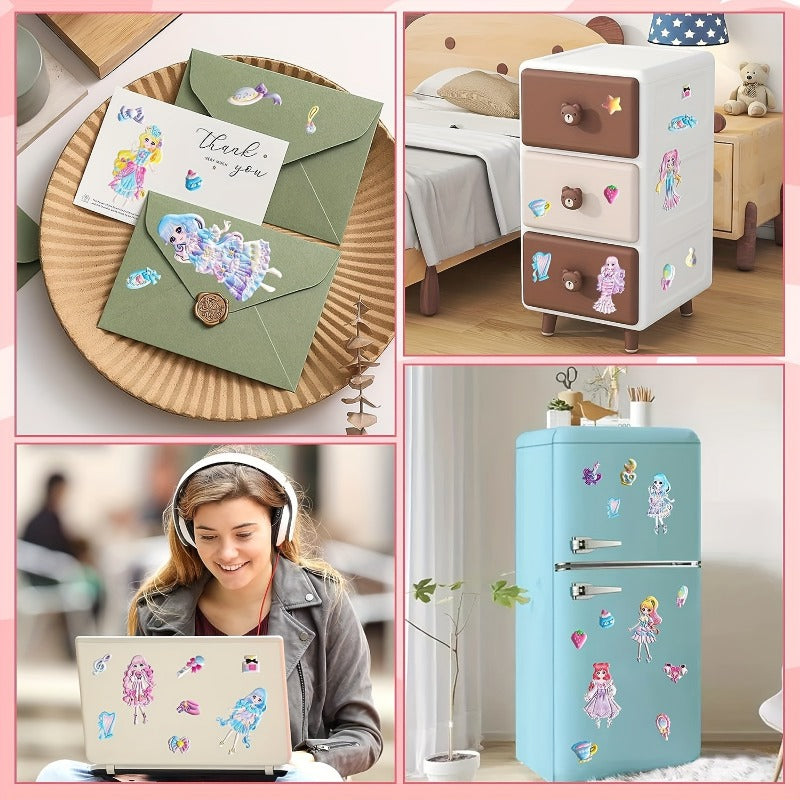 Stickers Activity Books Set Dress Up Dolls 3D Stickers