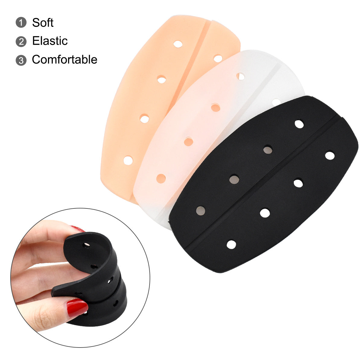 3 Pairs Silicone Shoulder Pads Adhesive Bra Strap Cushions Women's Lingerie