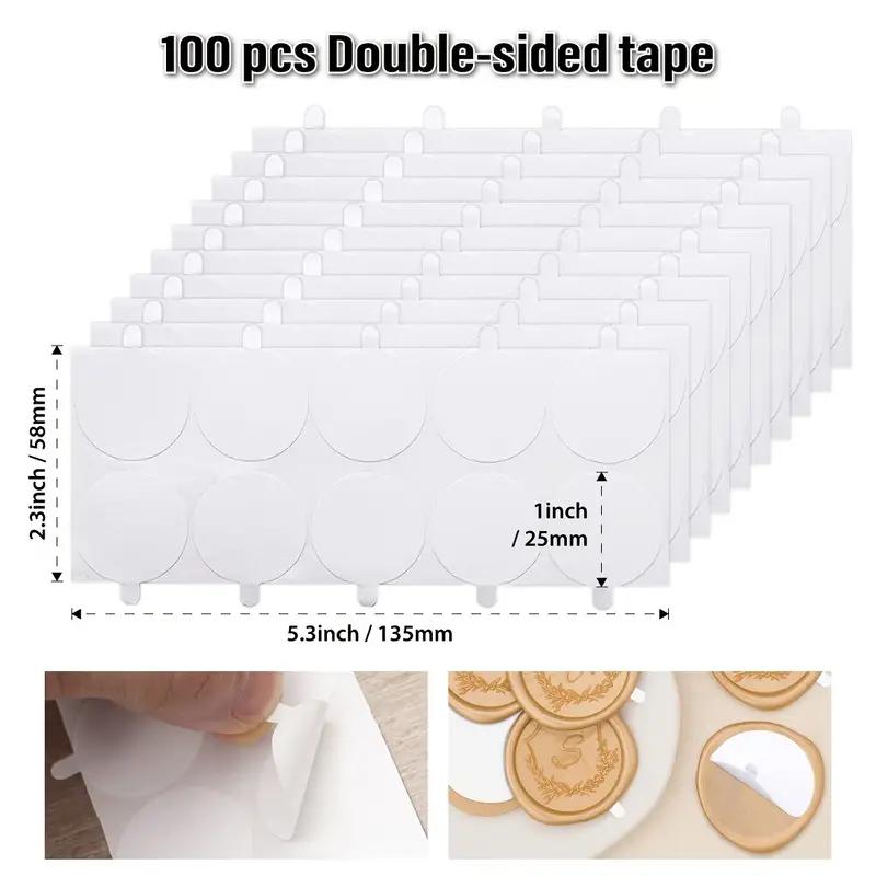 100pcs Fire Paint Seal Double-sided Adhesive Paste Strong Sticker