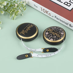 Portable Vintage PU Leather Mini Tape Measure Nostalgia Ruler