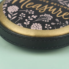 Portable Vintage PU Leather Mini Tape Measure Nostalgia Ruler