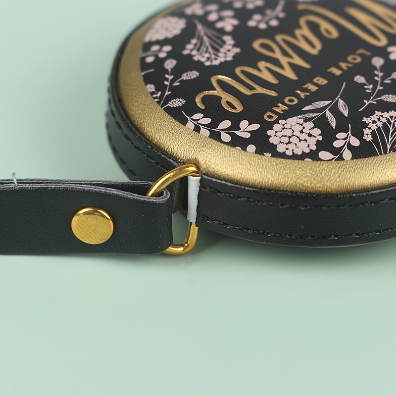 Portable Vintage PU Leather Mini Tape Measure Nostalgia Ruler