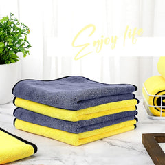 12pcs Thick Fiber Cleaning Towel Car Detail Cloth Car Drying Polishing Wax