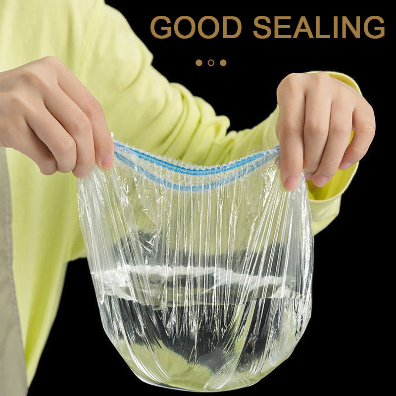 50-100 Pcs Disposable Food Cover Plastic Wrap PE Film Bag Bowl C