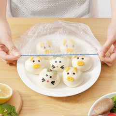 50-100 Pcs Disposable Food Cover Plastic Wrap PE Film Bag Bowl C