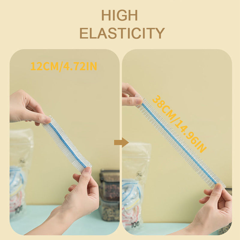 50-100 Pcs Disposable Food Cover Plastic Wrap PE Film Bag Bowl C
