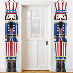 Nutcracker Christmas Couplets Hanging Cloth Banner Party Decoration
