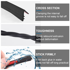 Car Window Seal Strip Auto Rubber Side Window Filler V Shape Sealing Strips