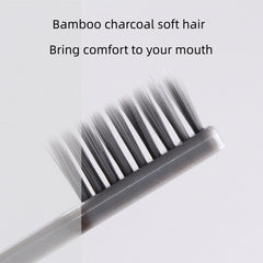 2pcs Bamboo Charcoal Toothbrush Foldable Mini Travel Size Oral Care Toothbrush