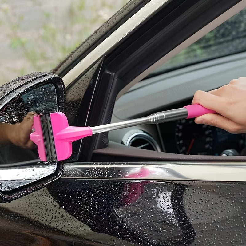 Retractable Portable Wiper Car Rearview Wiper 2 in 1 Window Cleaner