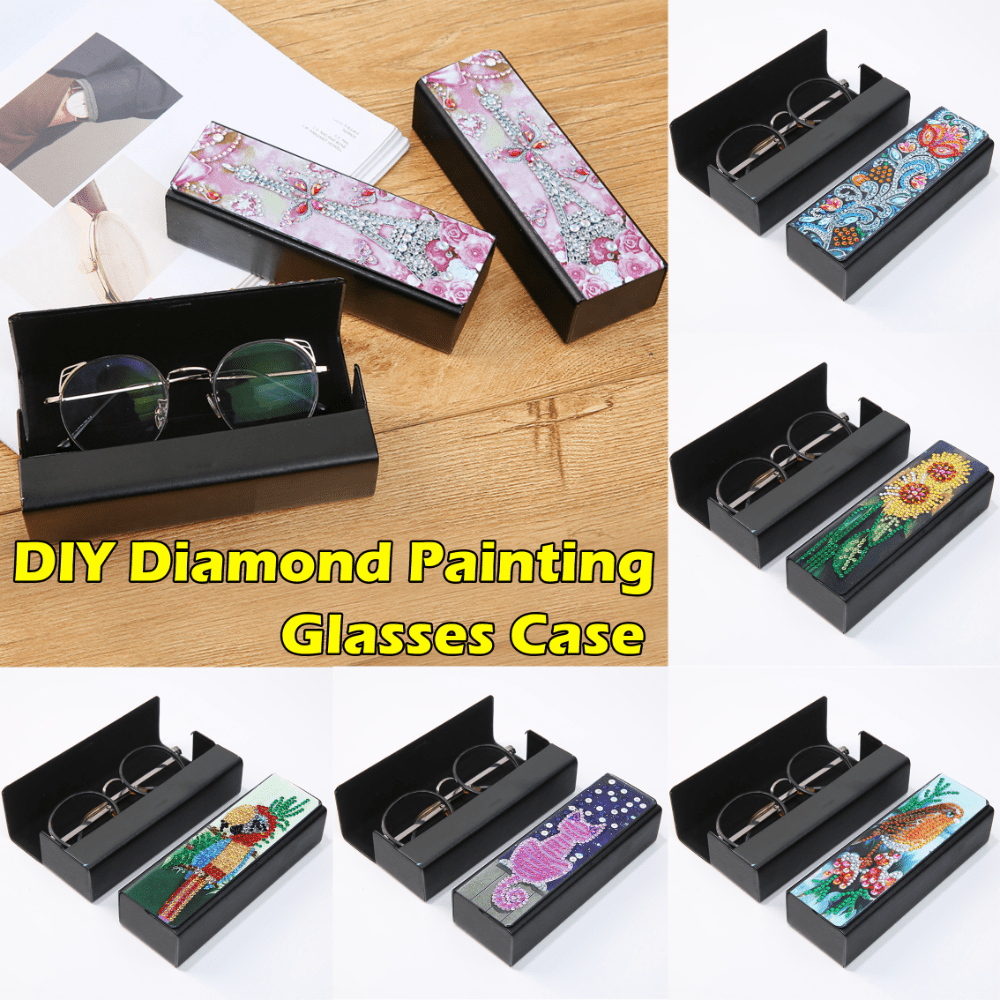 5D Diamond Painting Glasses Box DIY Embroidery Kit 16 5 3 1pc