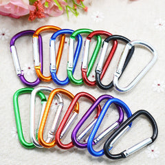10pcs Heavy Duty Carabiner Keychains Metal Buckle Outdoor Camping