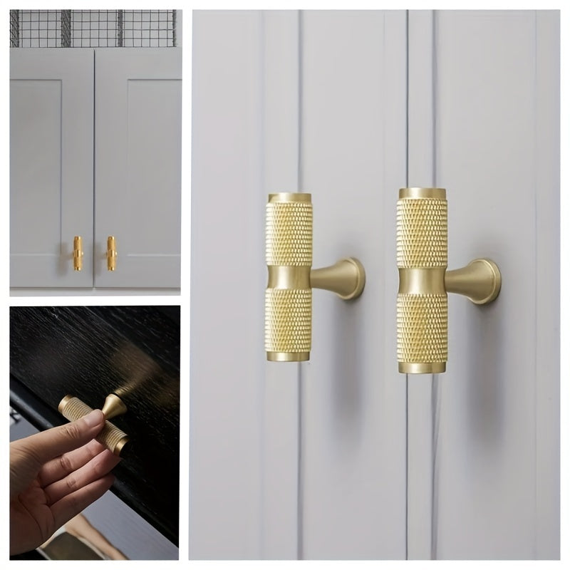 4pcs T Knob Round Bar Handles Aluminum Alloy Small Handle