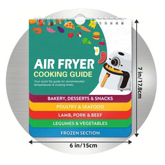 Air Fryer Cheat Sheet Magnets Cooking Guide Booklet + Chart Cookbooks
