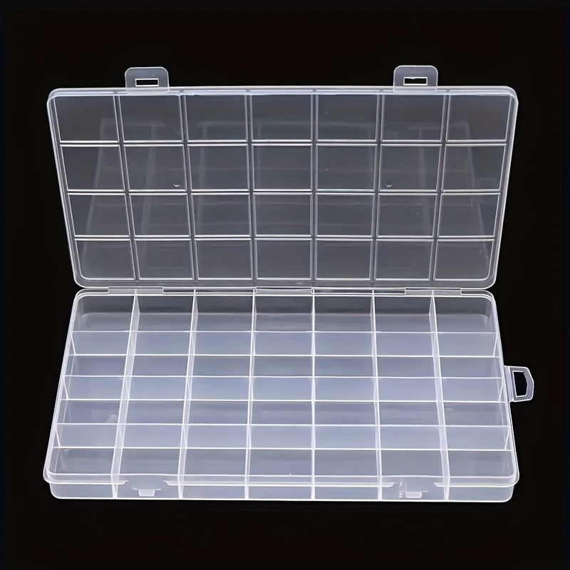 28 Grid Transparent Jewelry Storage Box for Hair Rings Beads Screws