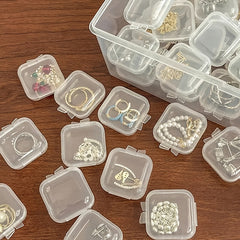 Waterproof Transparent Storage Box 10-40pcs with Lid Jewelry Organizer