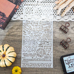 1pc Stamp Text Background Plastic Stencil DIY Scrapbooking Embossing Stencils