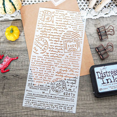 1pc Stamp Text Background Plastic Stencil DIY Scrapbooking Embossing Stencils