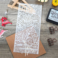 1pc Stamp Text Background Plastic Stencil DIY Scrapbooking Embossing Stencils