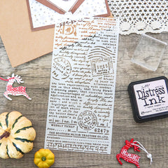 1pc Stamp Text Background Plastic Stencil DIY Scrapbooking Embossing Stencils