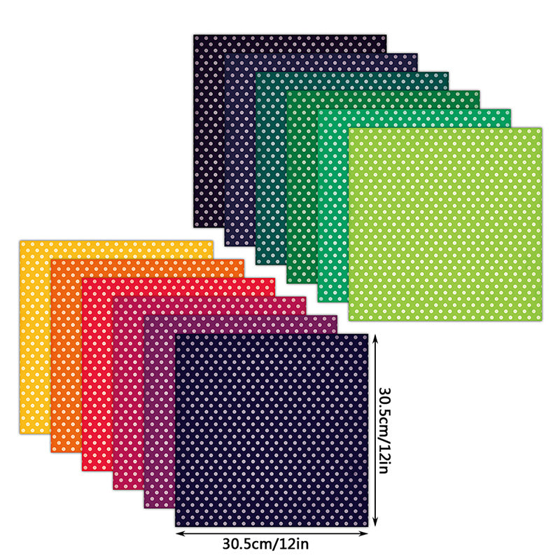 12pcs Colorful Wave Dot Marble Pattern Scrapbook Background Paper Non-Adhesive