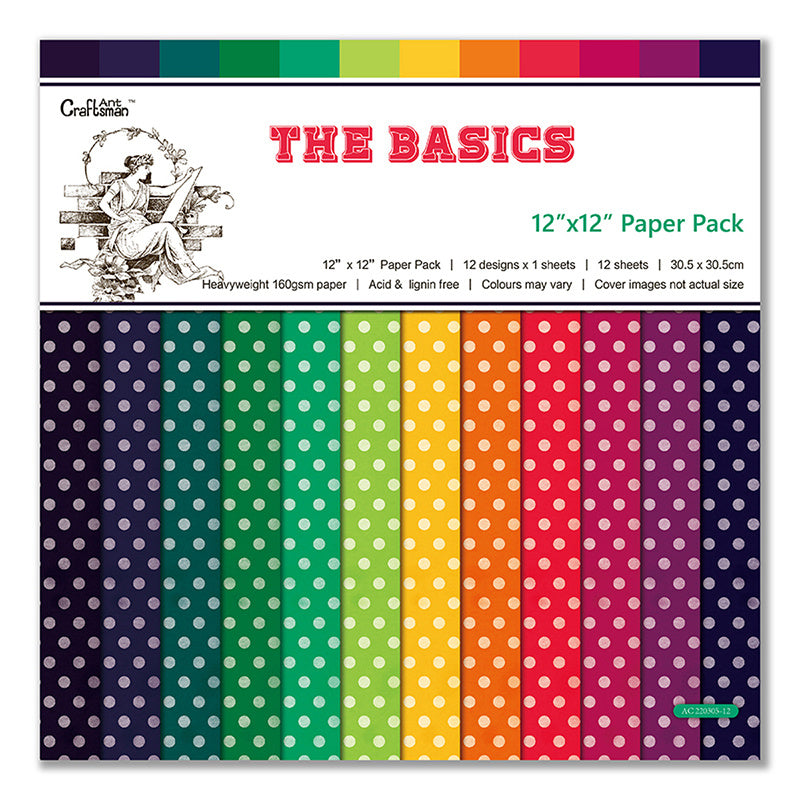 12pcs Colorful Wave Dot Marble Pattern Scrapbook Background Paper Non-Adhesive